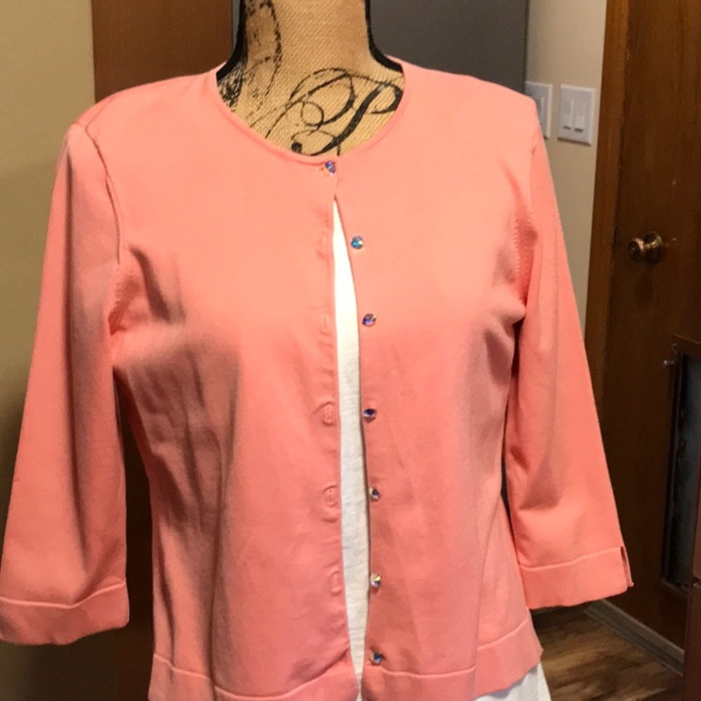 Jones New York Peach Colored Sweater Size M